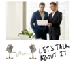 2 people talking